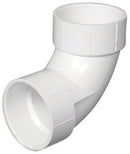 Charlotte Pipe Schedule 40 6 in. Hub X 6 in. D Hub PVC Elbow 1 pk
