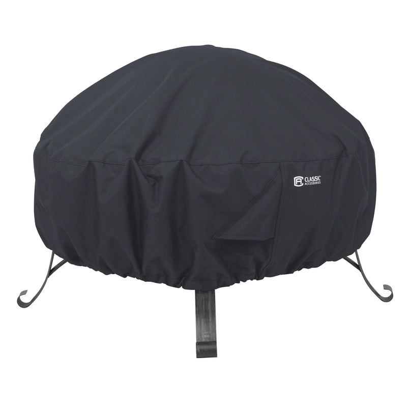 Classic Accessories 12 in. H X 36 in. W Black Polyester Fire Pit Cover