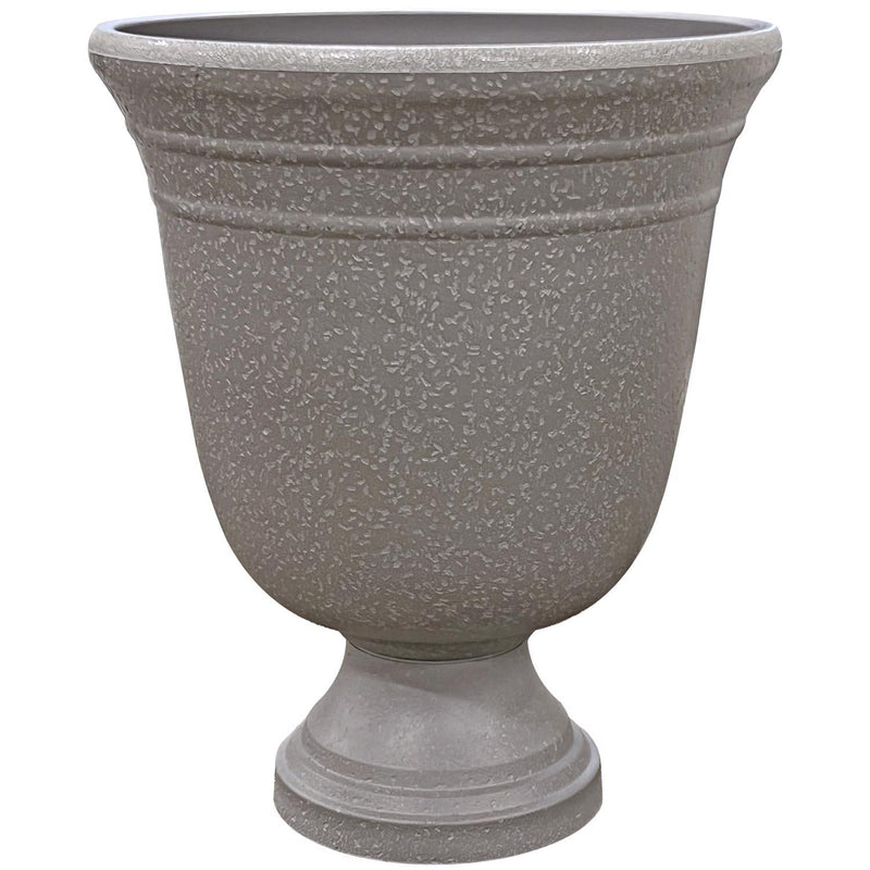 Classic Home & Garden 19.5 in. H X 16 in. D Plastic Westpoint Urn Planter Stone