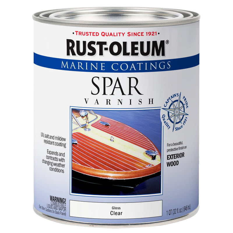 Rust-Oleum Gloss Clear Oil-Based Marine Spar Varnish 1 qt