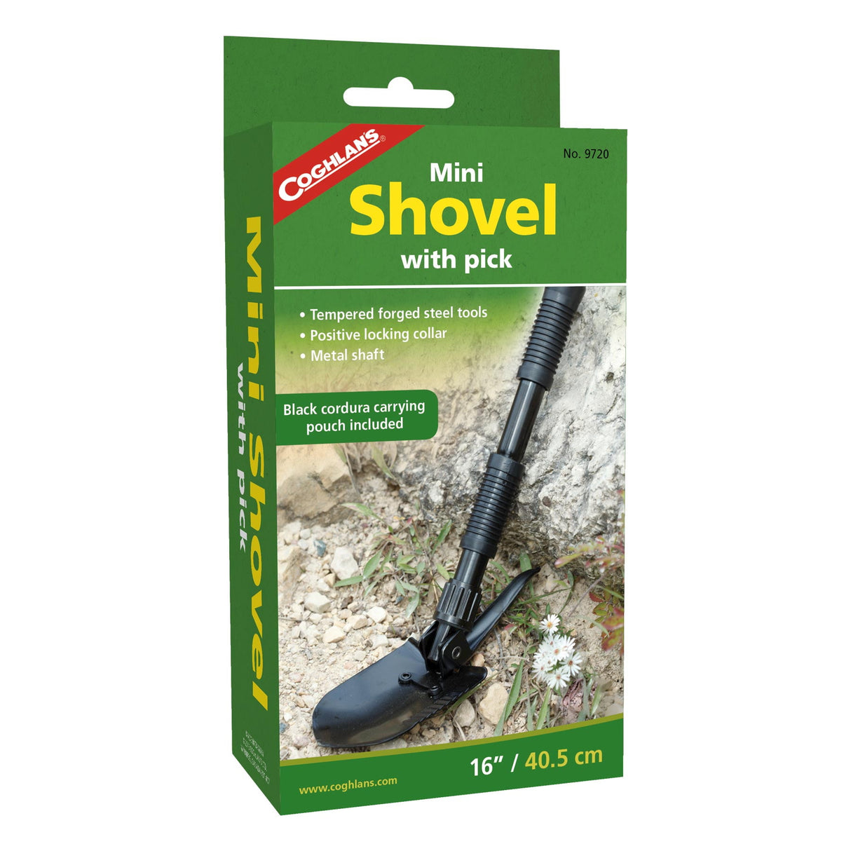 Coghlan's Black Shovel/Pick 7.625 in. H X 3.875 in. W X 16 in. L 1 pk