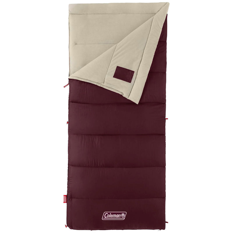 Coleman Autumn Glen Burgundy Sleeping Bag 2 in. H X 33 in. W X 75 in. L 1 pk