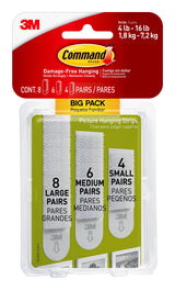 3M Command Assorted Plastic Strips 18 pk