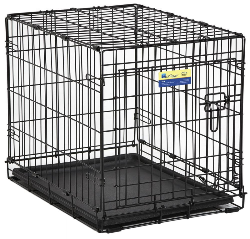 Pet Essentials Small Steel Dog Crate Black 20 in. H X 18 in. W X 24 in. D