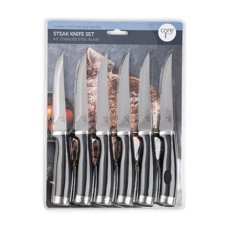 Core Kitchen Stainless Steel Steak Knife Set 6 pc