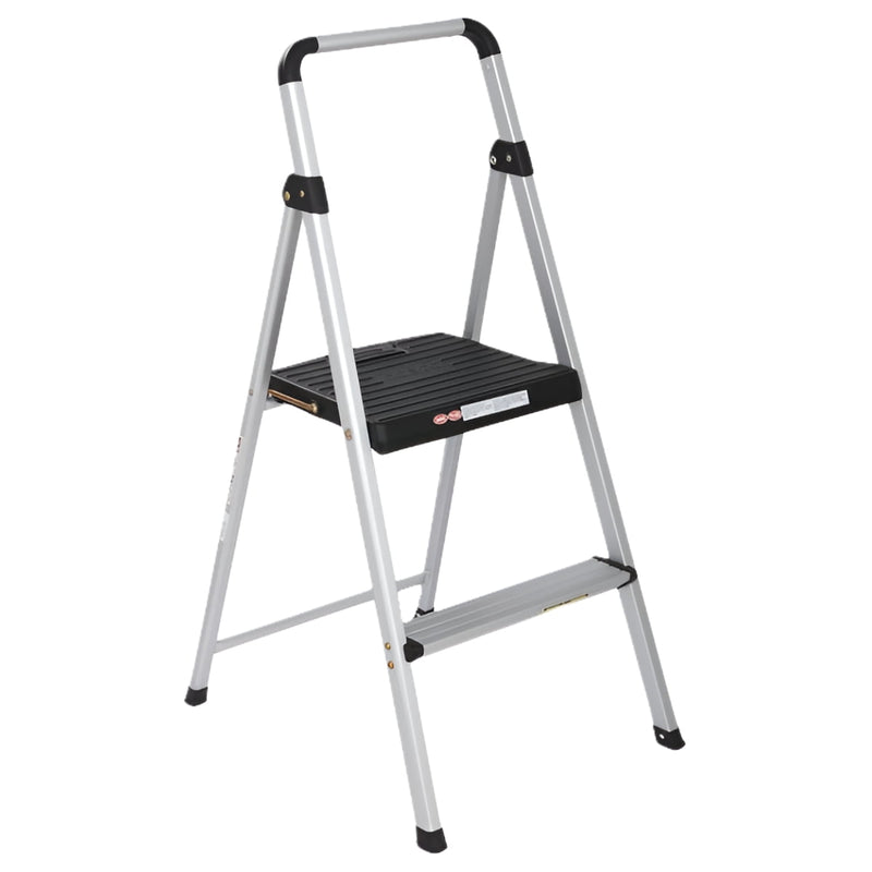 Cosco 39.37 in. H X 18.5 in. W X 23.62 in. D 225 lb. capacity 2 step Aluminum Folding Step Stool