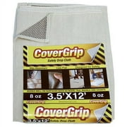 CoverGrip 3.5 ft. W X 12 ft. L X 1.5 mil 8 oz Safety Canvas Drop Cloth 1 pk