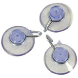 Crawford Medium Plastic Suction Cup Hook 1.6 in. L 3 pk