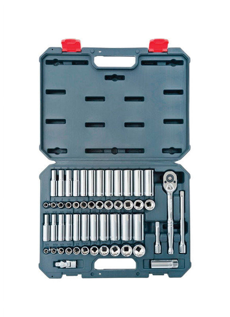 Crescent 3/8 in. drive Metric and SAE 6 and 12 Point Mechanic's Tool Set 57 pc