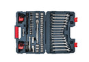 Crescent Assorted Sizes X 3/8 in. drive Metric and SAE 6 and 12 Point Mechanic's Tool Set 128 pc