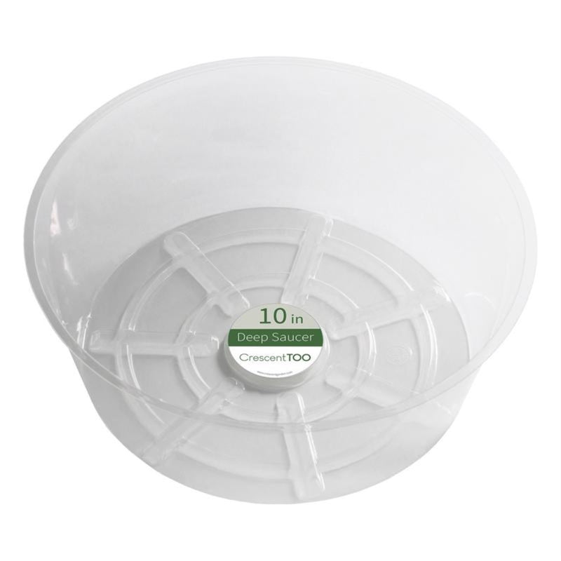 Crescent Garden 3.7 in. H X 10 in. D Plastic Plant Saucer Clear