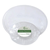 Crescent Too 2.9 in. H X 6 in. D Plastic Deep Plant Saucer Clear