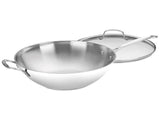 Cuisinart Chef's Classic Stainless Steel Skillet w/Lid 14 in. Silver