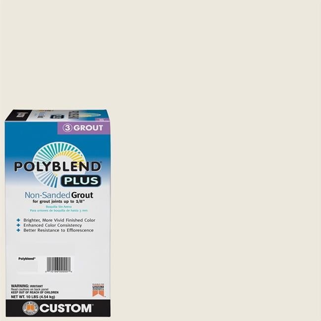 Custom Building Products Polyblend Plus Indoor and Outdoor Bright White Non-Sanded Grout 10 lb