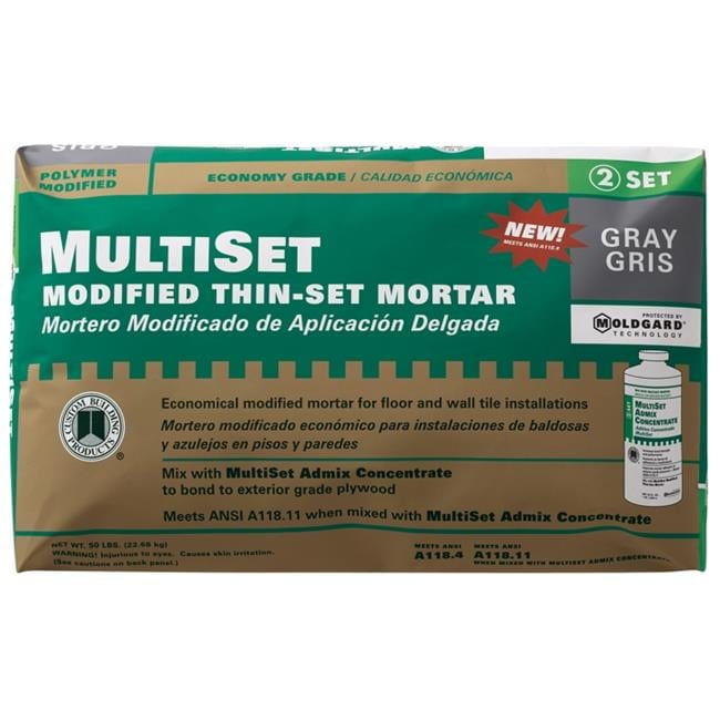 Custom Building Products MultiSet Gray Thin-Set Mortar 50 lb