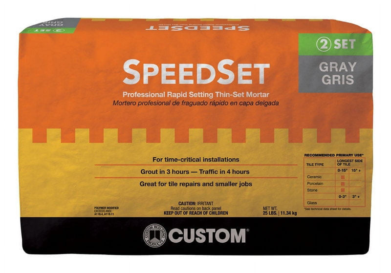 Custom Building Products SpeedSet Gray Thin-Set Mortar 25 lb