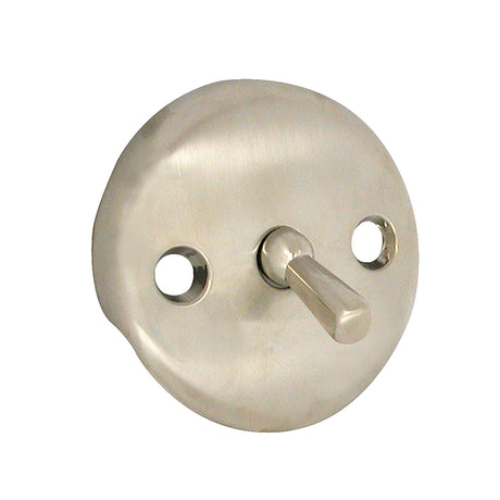 Danco 3-1/4 in. Brushed Nickel Round Metal Overflow Plate