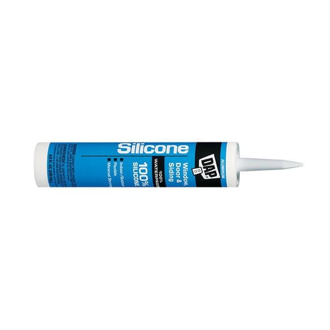 DAP Aluminum Silicone Rubber Door/Siding/ Window Sealant 10.1 oz