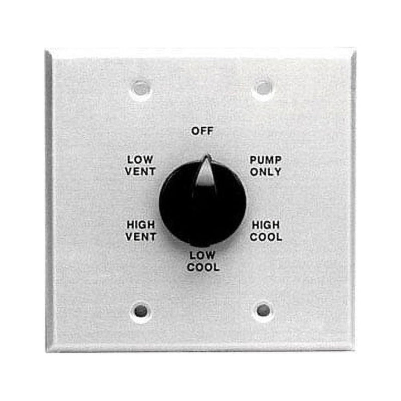 Dial 1-1/4 in. H X 5-3/4 in. W Black Metal Evaporative Cooler Wall Switch