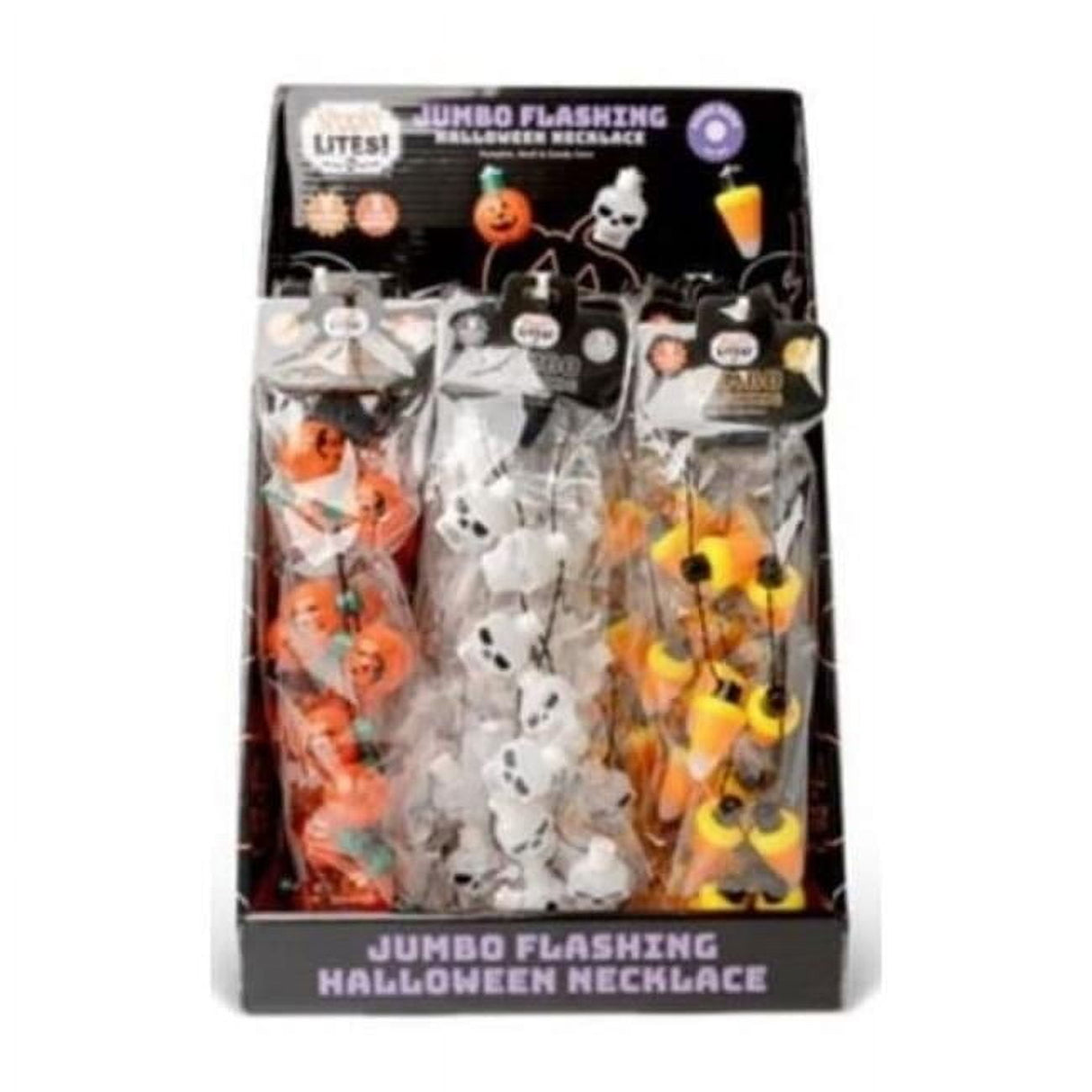 Spooky Lites LED Flashing Halloween Necklace 1 pk