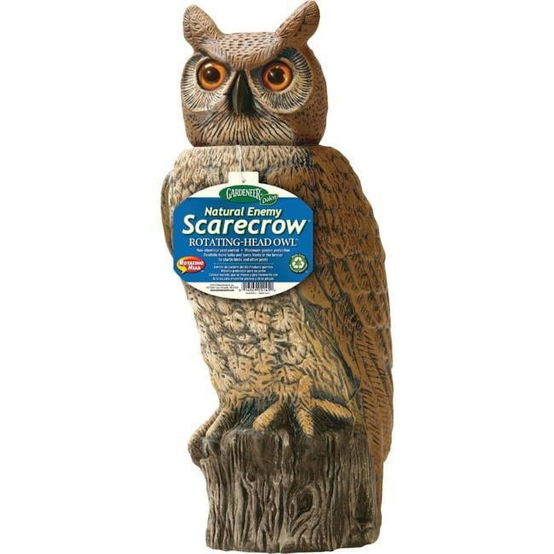 Dalen Scarecrow Rotating-Head Owl Animal Repellent Decoy For All Pests