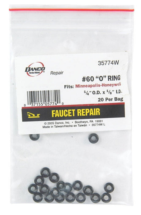 Danco 1/4 in. D X 0.12 in. D Rubber O-Ring 20 pk