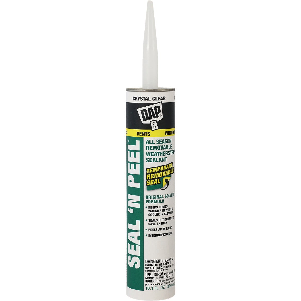 DAP Seal 'N Peel Clear Polymer Door, Siding and Window Sealant 10.1 oz