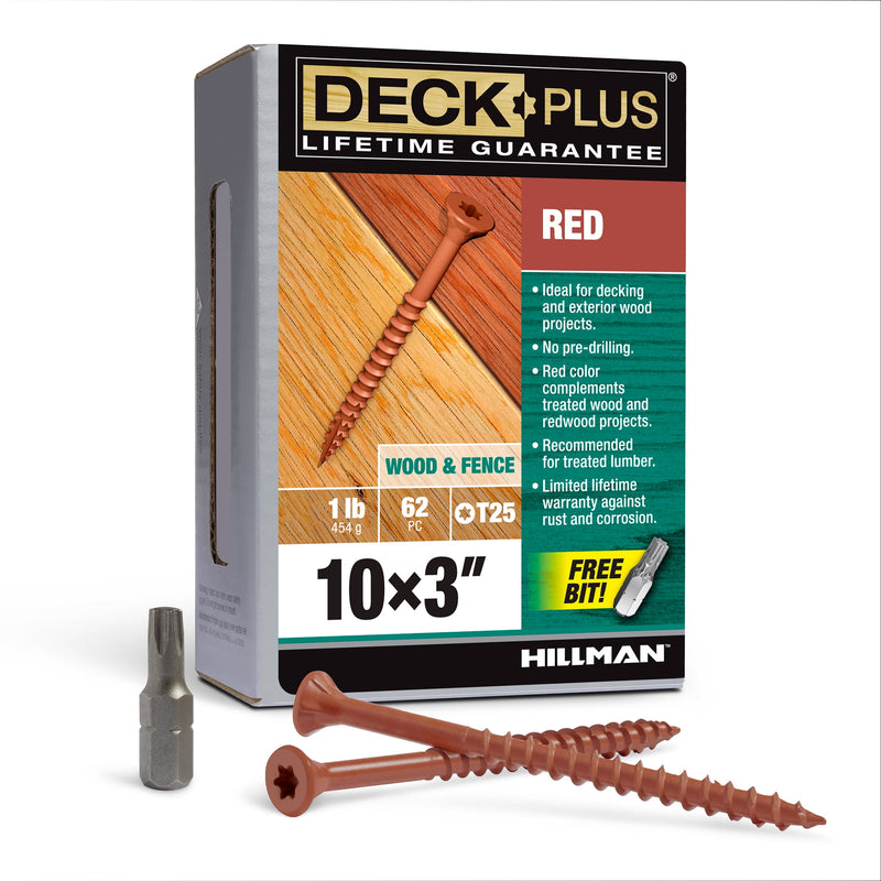 Deck Plus No. 10 X 3 in. L Star Flat Head Exterior Deck Screws 1 lb