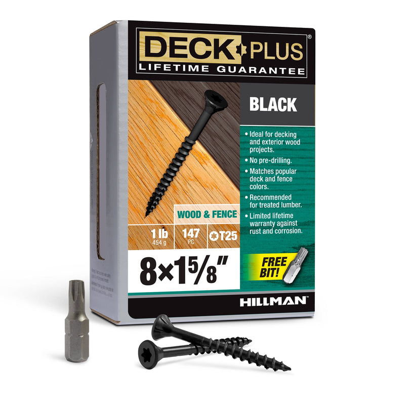 Deck Plus No. 8 X 1-5/8 in. L Star Flat Head Exterior Deck Screws 1 lb