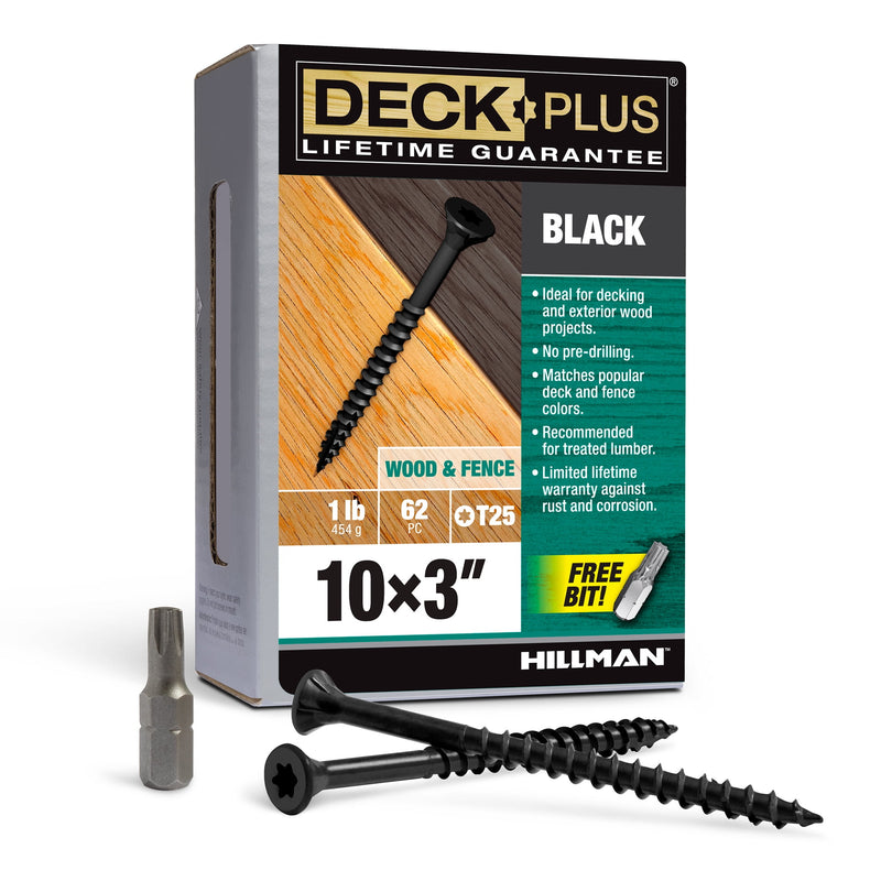 Deck Plus No. 10 X 3 in. L Star Flat Head Exterior Deck Screws 1 lb