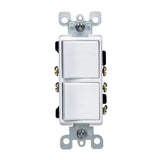 Leviton Decora 15 amps Single Pole 3-Way/Combination Duplex Combination Switch White 1 pk