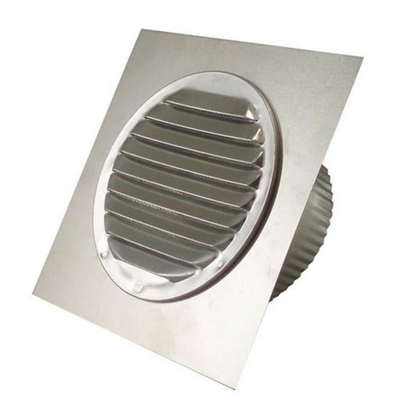 Deflect-O 4 in. W X 4 in. L Silver Aluminum Eave Vent