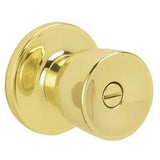 Schlage Byron Bright Brass Bed and Bath Knob Right or Left Handed