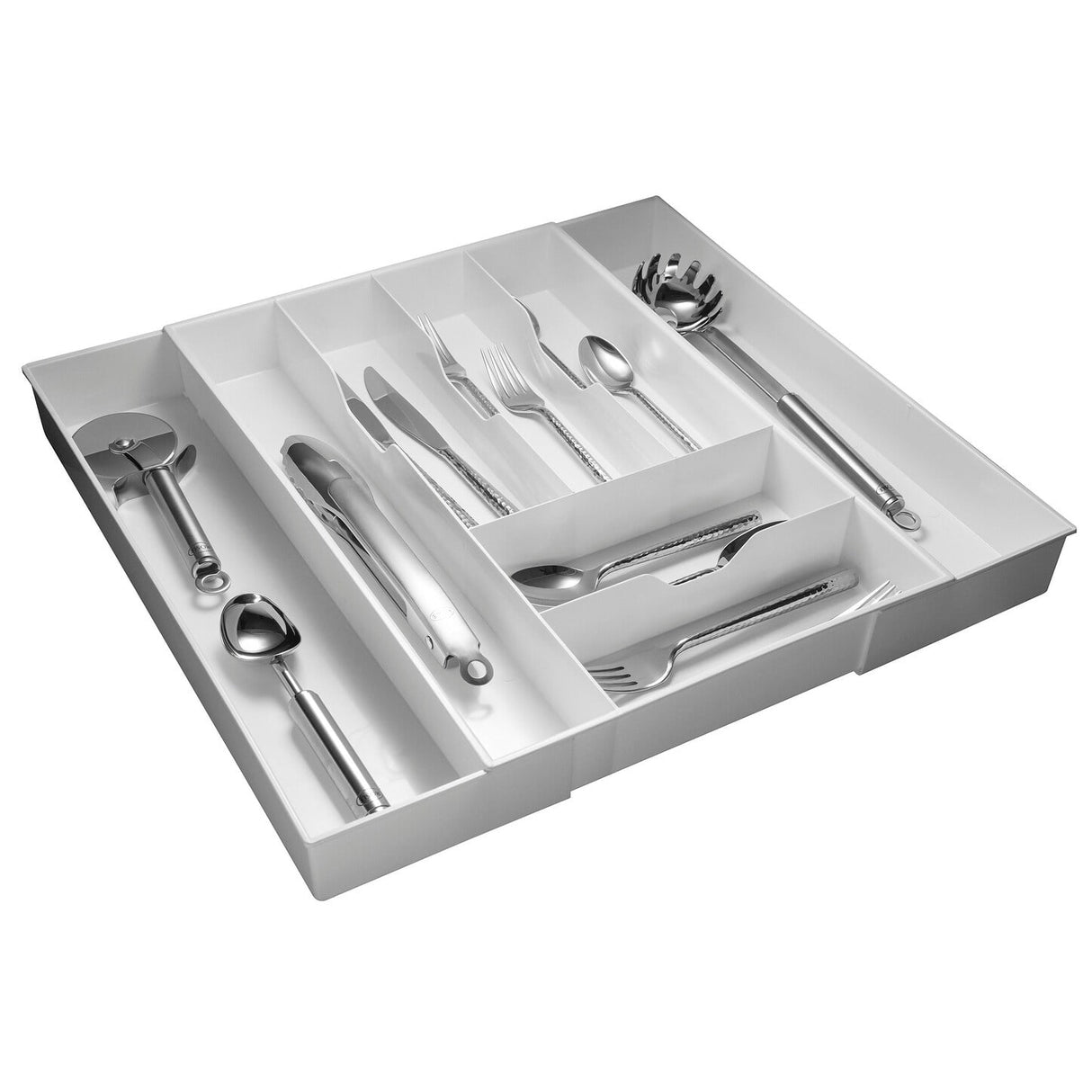 Dial Industries 2.25 in. H X 12.87 in. W X 18 in. D Plastic Adjustable Cutlery Tray