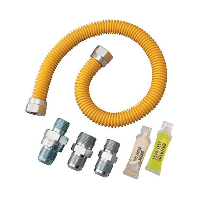 Dormont SmartSense 1/2 in. Flare Sizes X 1/2 in. D OD 24 in. Stainless Steel Gas Connector Kit