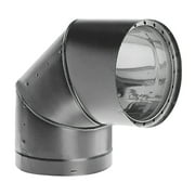 DuraVent DVL 6 in. D X 6 in. D 90 deg Galvanized Steel Double Wall Elbow