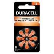 Duracell Zinc Air 13 1.4 V 300 mAh Hearing Aid Battery 8 pk