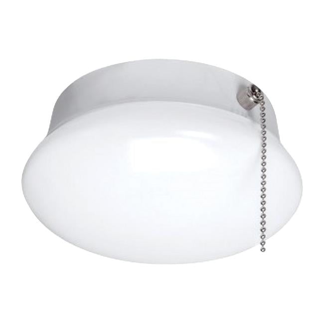 ETI 3.54 in. H X 7 in. W X 7 in. L White LED Ceiling Spin Light