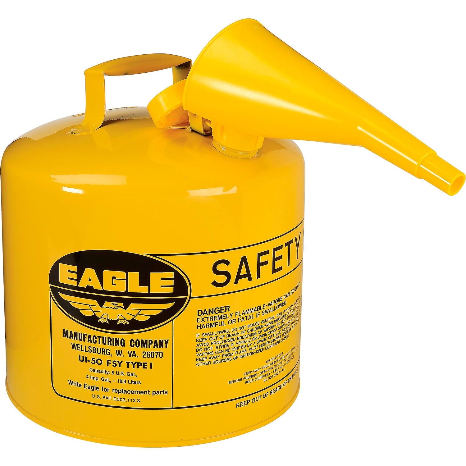 Eagle Steel Safety Diesel Can 5 gal