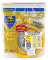 Eastman 3/4 in. FIP X 3/4 in. D FIP 48 in. Stainless Steel Gas Connector