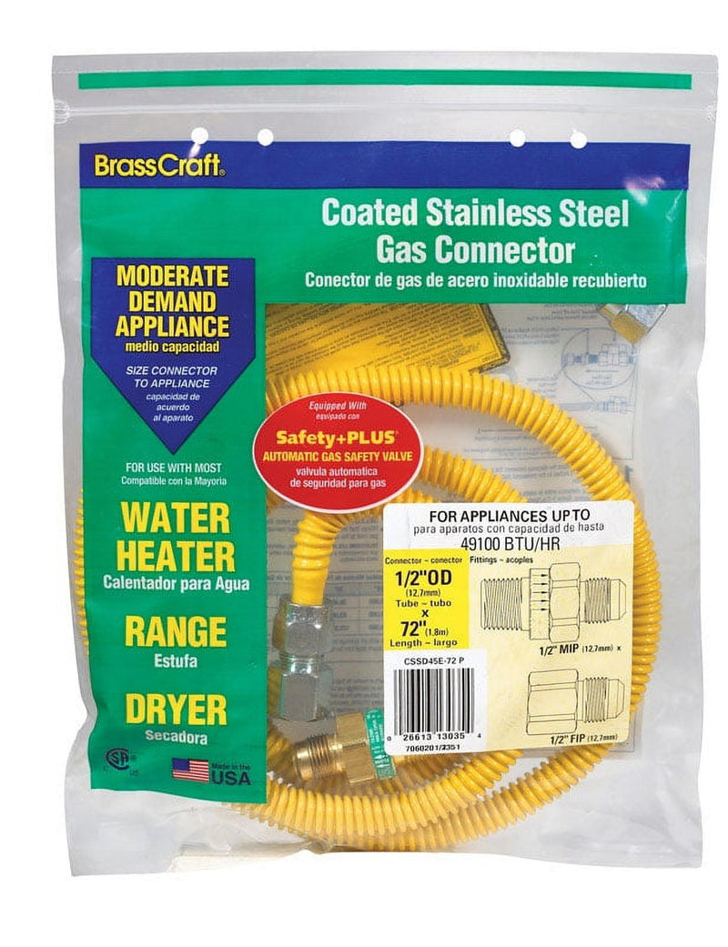 Eastman ProCoat 72 in. Stainless Steel Gas Connector