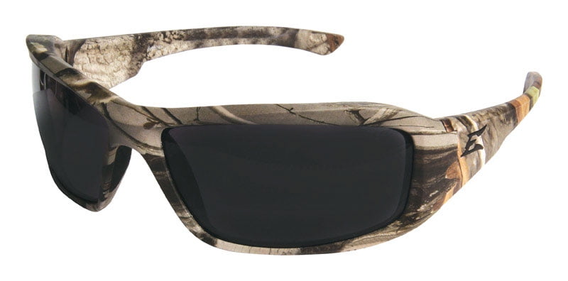 Edge Eyewear Brazeau Wraparound Safety Glasses Smoke Lens Camouflage Frame 1 pc