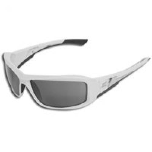 Edge Eyewear Brazeau Anti-Fog Wraparound Safety Glasses Smoke Lens White Frame 1 pc