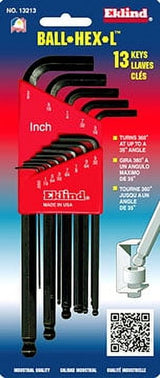 Eklind Ball-Hex-L SAE Long Arm Ball End Hex L-Key Set 13 pc