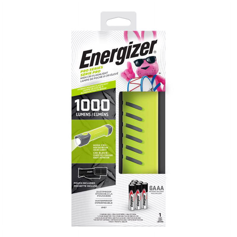 Energizer Pro Series 1000 lm Gray/Green LED Flashlight AAA Battery