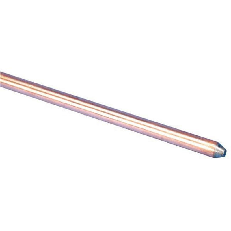 Erico 3/8 in. Copper-Bonded Steel Ground Rod 1 pk