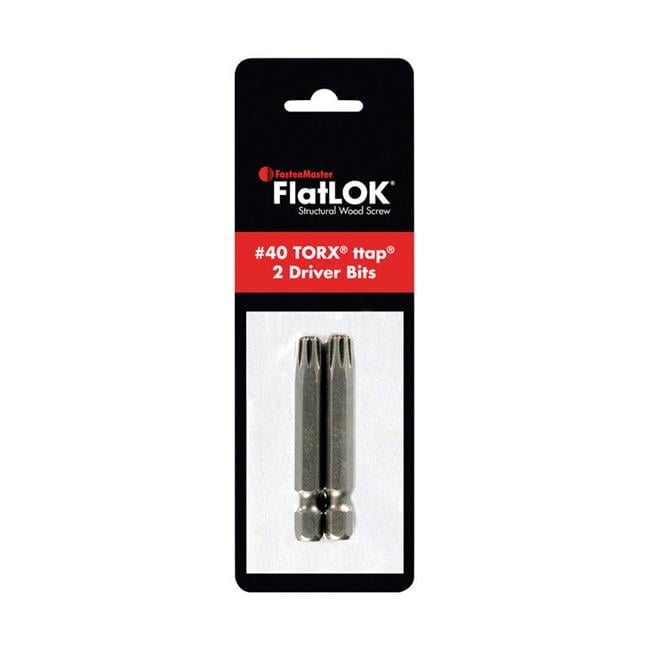FastenMaster FlatLOK Torx Ttap No. 40 X 2 in. L Driver Bit Steel 2 pc