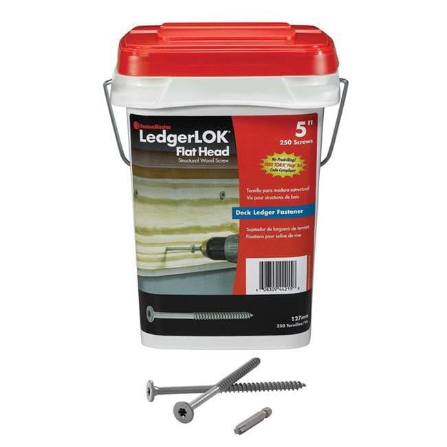 FastenMaster LedgerLok No. 14 X 5 in. L Star Flat Head Structural Screws 1 pk