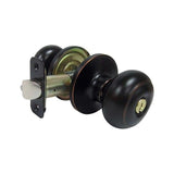 Faultless Fancy Mushroom Aged Bronze Entry Knobs Right Handed