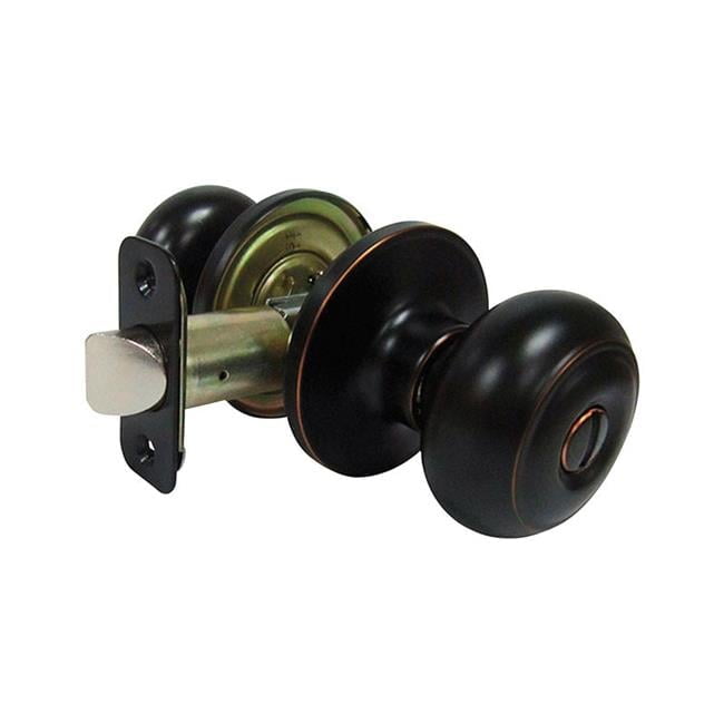 Faultless Fancy Mushroom Aged Bronze Privacy Knob Right Handed